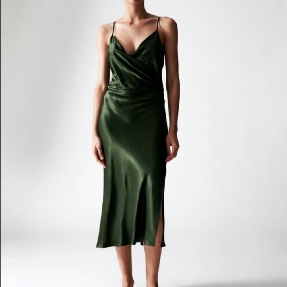 Zara satin midi dress